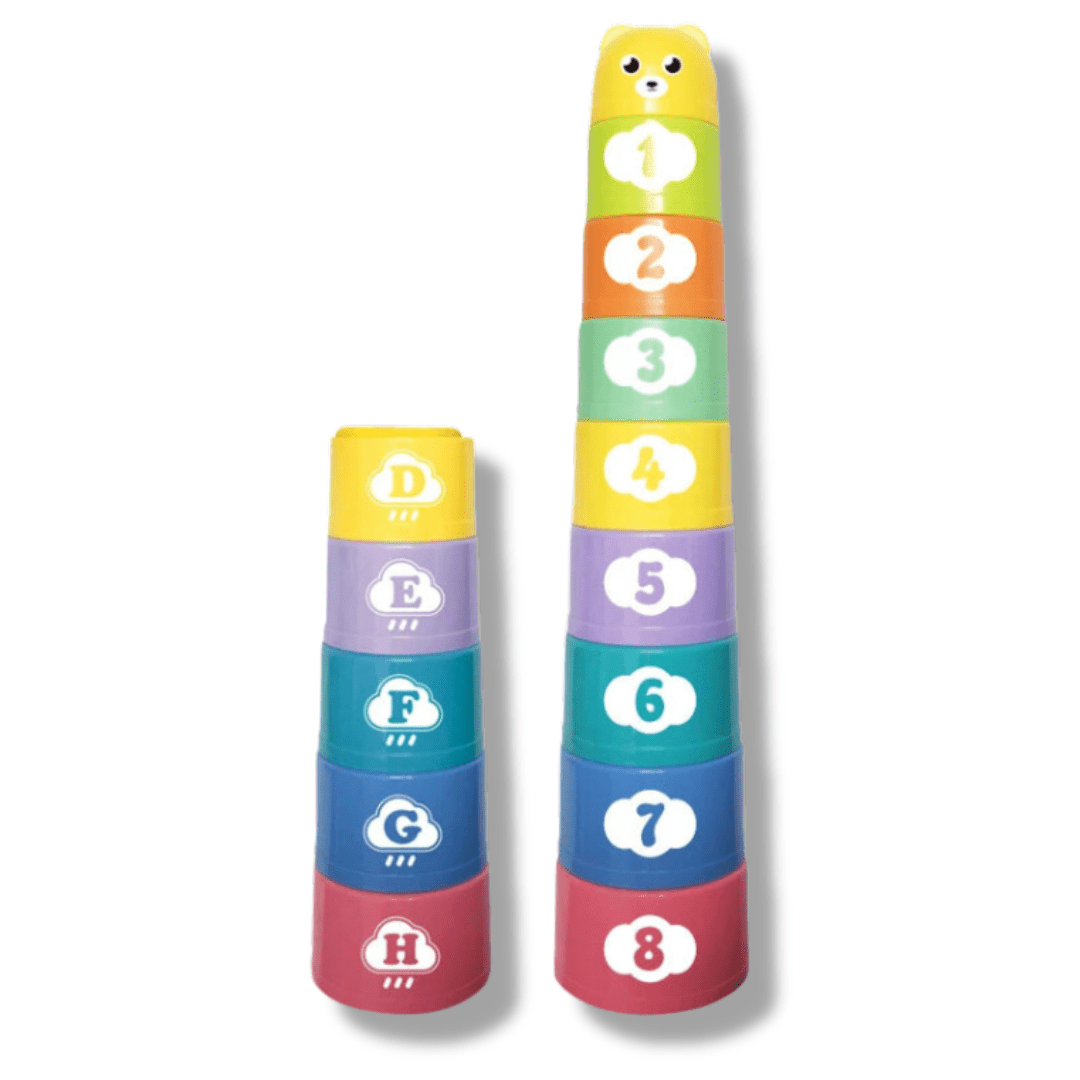Regenboog Stapelbekers Kinderen - Educatief Stapelspeelgoed - KidsKorner