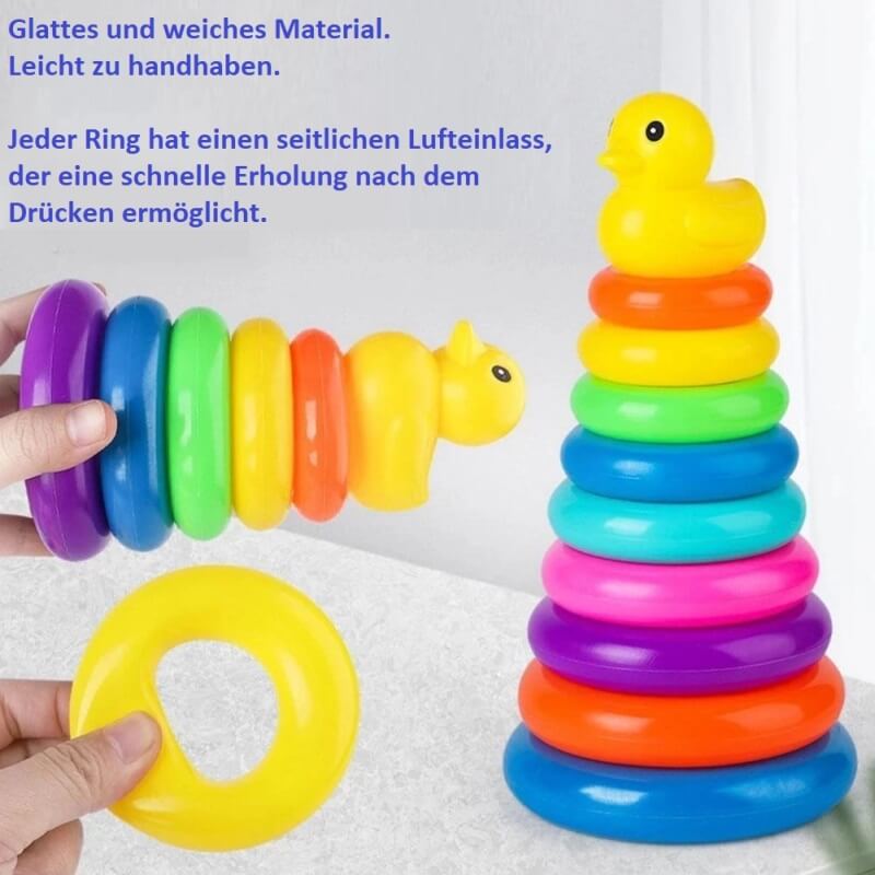 Regenboog Stapelringen Stapeltoren Voor Peuters - KidsKorner