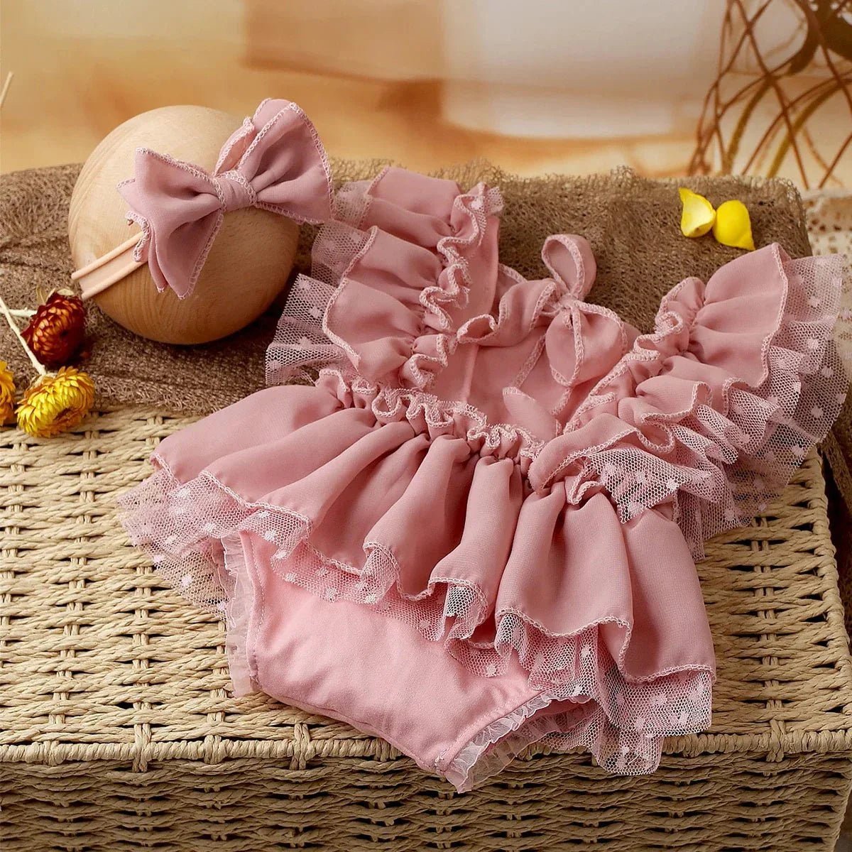 RozeViva Pasgeborene Fotoshoot Set - Baby Romper Outfit - KidsKorner