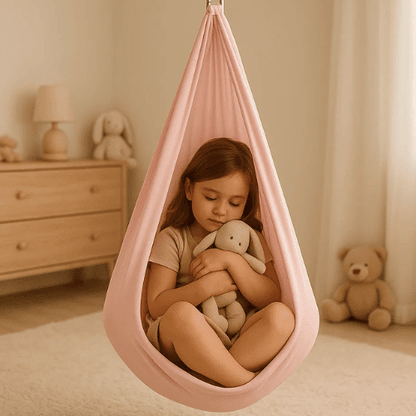 Sensorische Hangschommel Kinderen | Zachte Katoenen Coconschommel Voor Binnen - KidsKorner
