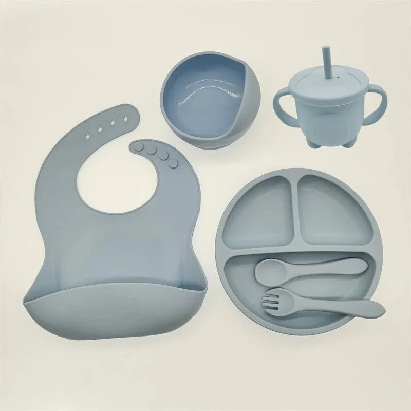 Siliconen Baby Eetset Met Zuignap En Slab BPA - vrij - KidsKorner