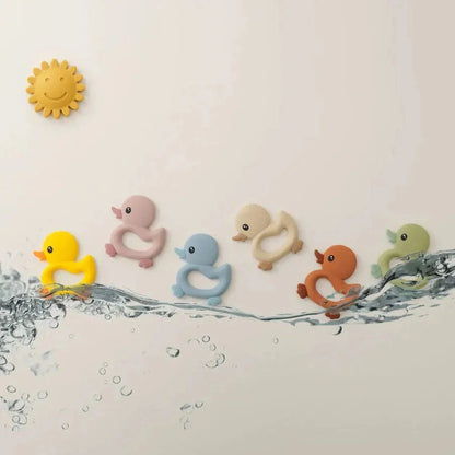 Siliconen Bijtring Eendje Voor Baby - KidsKorner