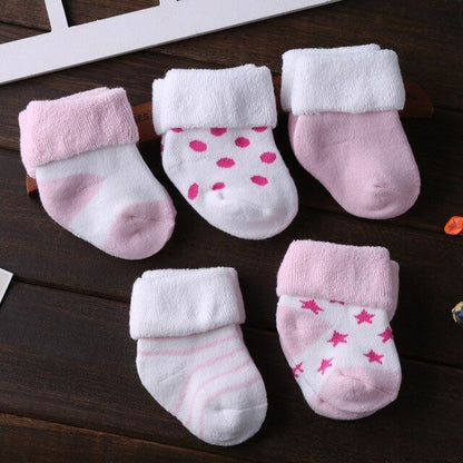 SoftGrip Babysokjes Antislip - Baby Sokken Set 5 Paar - KidsKorner