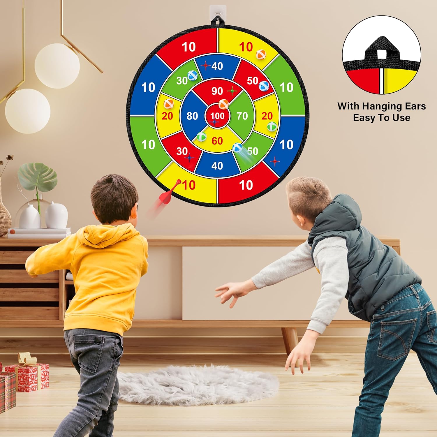 SpelMaat Dartbord Voor Kinderen – Dartspel Voor Binnen En Buiten - KidsKorner