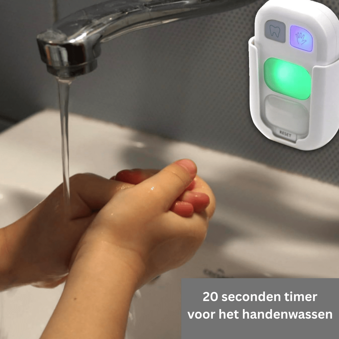 Tandenpoets En Handwas Timer Voor Kinderen | Led Signaal, 3 Knoppen, 3+ Jaar - KidsKorner