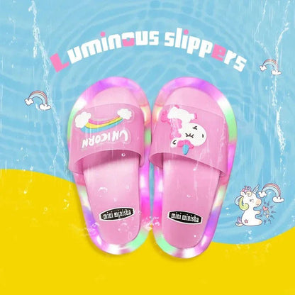 Unicornia Kinder LED Slippers - Lichtgevende Sloffen - KidsKorner