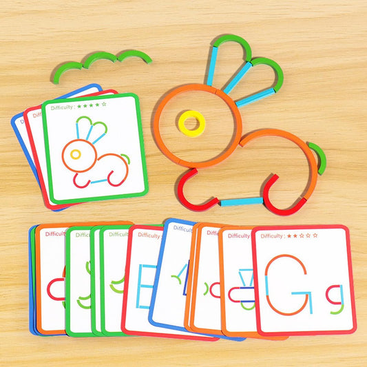 VormKompas Houten Vormenpuzzel Montessori – Patroonpuzzel - KidsKorner