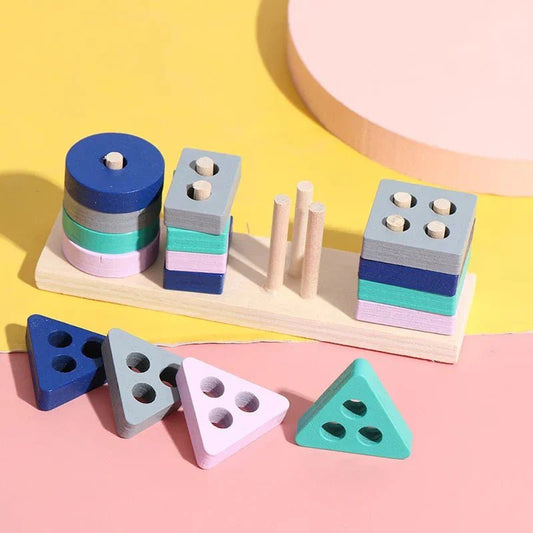 Vormlino Montessori Vormenpuzzel - Houten Sorteerspel - KidsKorner