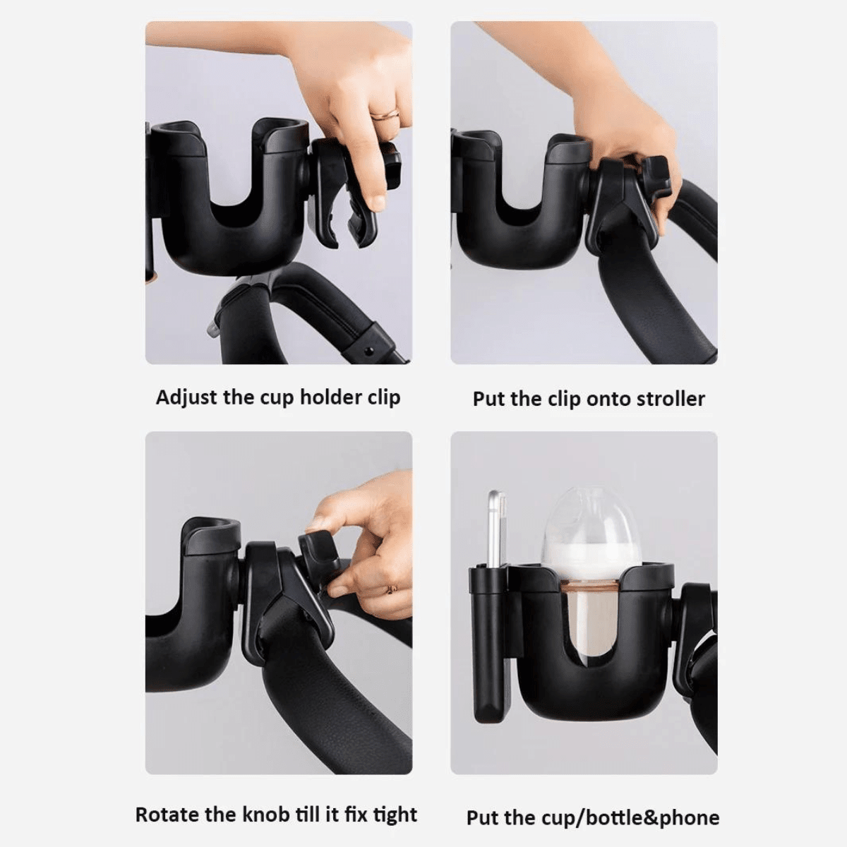 WandelBuddy Telefoonhouder en Bekerhouder Voor Kinderwagen - KidsKorner