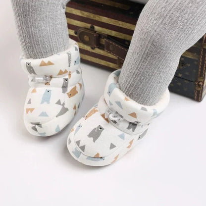 Warme Baby Winterslofjes Antislip Met Klittenband - KidsKorner