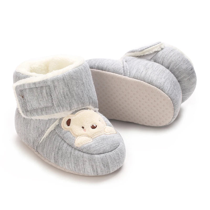 Warme Baby Winterslofjes Antislip Met Klittenband - KidsKorner